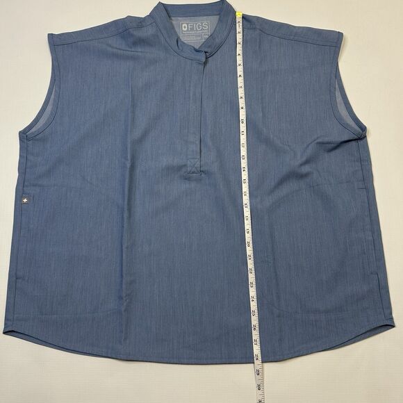 Figs Rafaela Scrub Shirt Top Womens Size XXL 2XL Blue Modern PO 1299 NEW - Picture 9 of 11